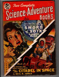 Science-Adventure Books Summer 1951 great split scifi cover by Anderson