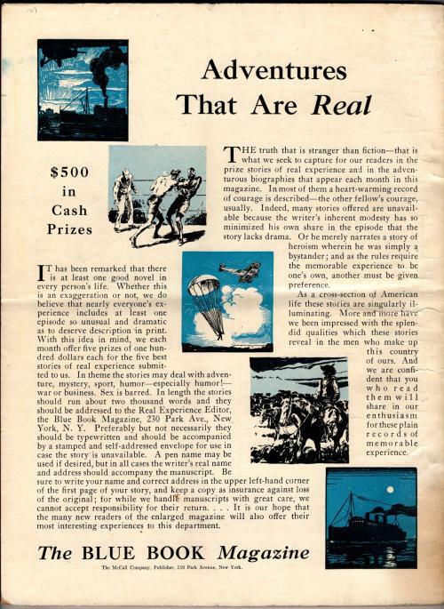 Blue Book Apr 1931 Laurence Herndon Cvr; Burroughs - Tarzan; George F. Worts