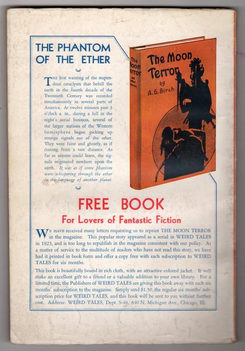Weird Tales Jul 1934 Brundage Cvr; Lovecraft; E. H. Price; Derleth - Pulp