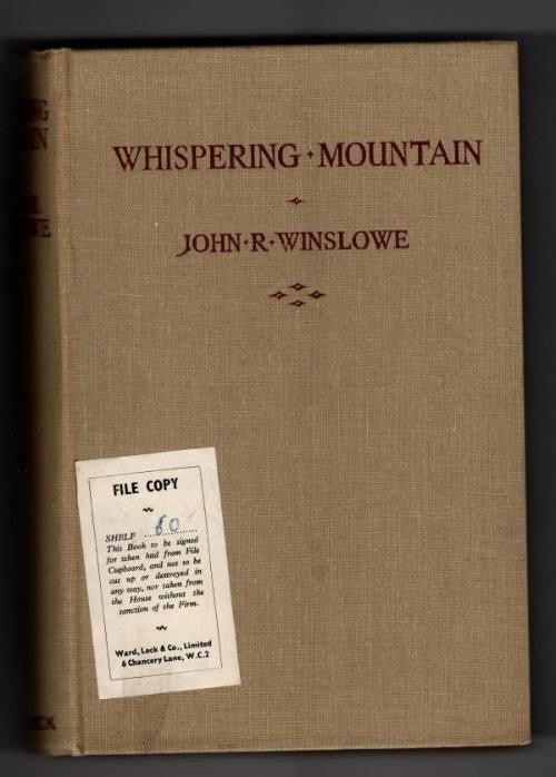 Whispering Mountain by John R. Winslowe (First Edition) File Copy