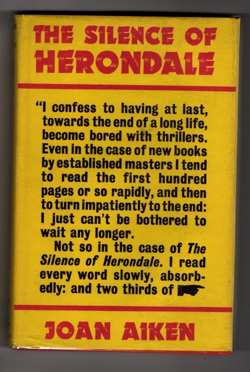 Silence of Herondale by Joan Aiken (First UK Edition) Gollancz File Copy