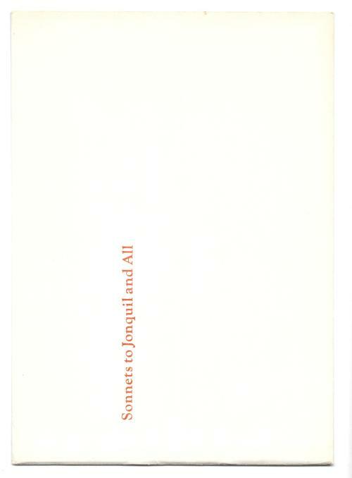 Sonnets to Jonquil and All by Fritz Leiber, First Limited Signed