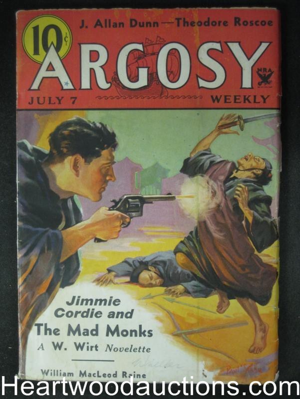 "Argosy" July 7 1934 Classic Jimmie Cordie Cover Nice Shape
