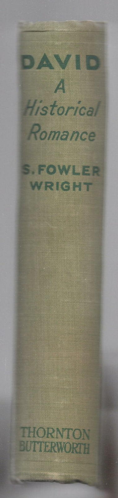 David by S. Fowler Wright (First Edition)
