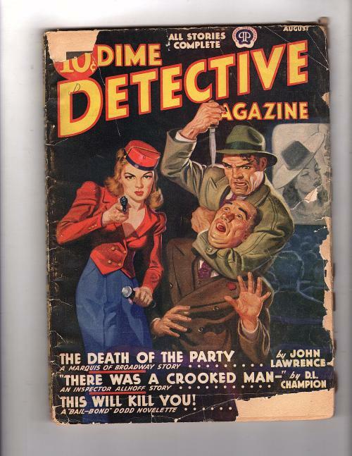 Dime Detective Aug 1940 D.L. Champion Inspector Allhoff