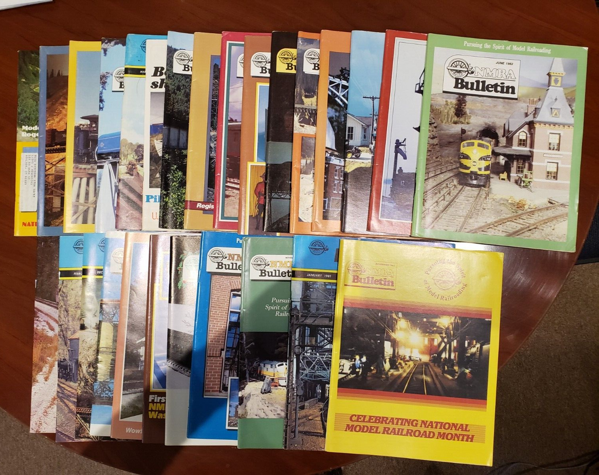 Lot of NMRA Bulletin Magazines - 81 Issues 1970's-80's