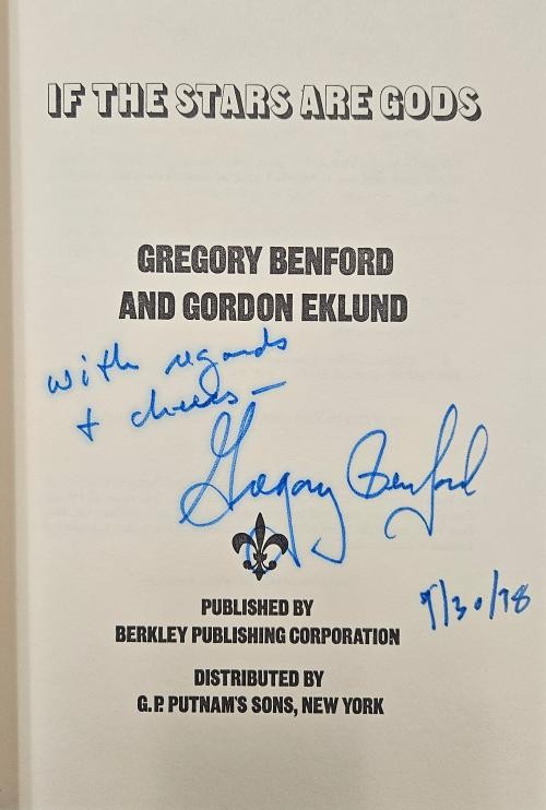 If the Stars are Gods by Gregory Benford & Gordon Eklund (First Edition) Signed