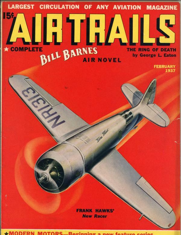 Air Trails Feb 1937 First Issue of 2nd Series Format  Pulp