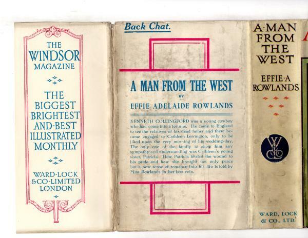 A Man from the West by Effie Adelaide Rowlands (First Edition) File Copy Abbe...
