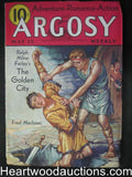 Argosy May  13, 1933 Ralph Farley The Golden City Cvr - High Grade