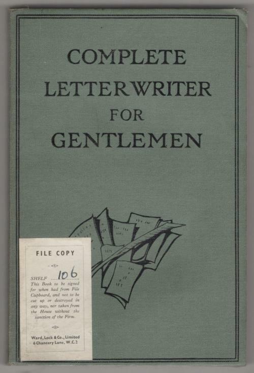 Complete Letter Writer for Gentlemen (Ward File Copy)