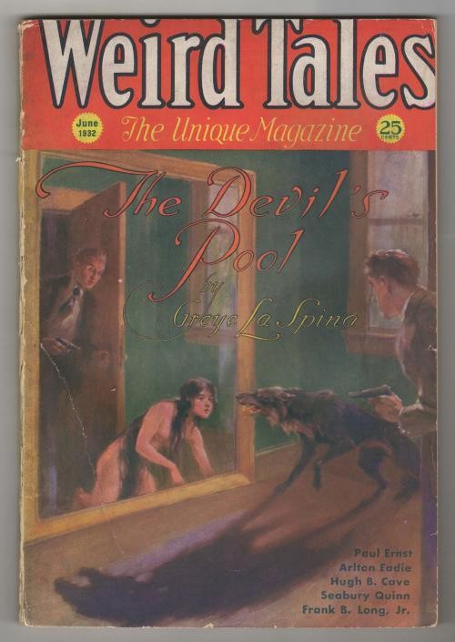 Weird Tales Jun 1932 1st Weird Tales cover by J. Allen St. John; Derleth - Pulp