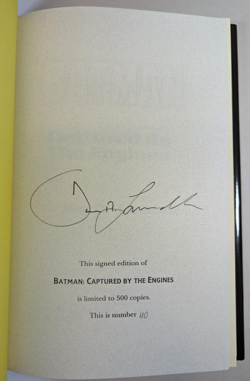 BATMAN: Captured by the Engines by Joe R. Lansdale Signed Ltd Ed.