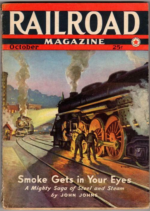 Railroad Magazine Oct 1942 Pulp; Warren C. Merritt Cvr Art; John Johns