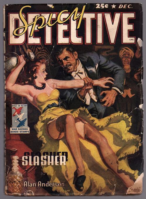 Spicy Detective Dec 1942 Allen Anderson GGA Cvr Robert L Bellem - Pulp