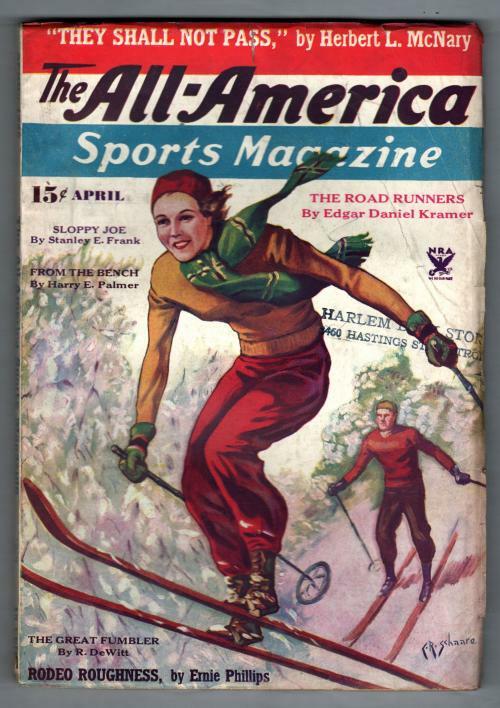 All-America Sports Magazine Apr 1935 Skiing Cvr; E.D. Kramer Verse; Ernie Phi...