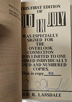Cold in July by Joe R. Lansdale Signed, Limited 