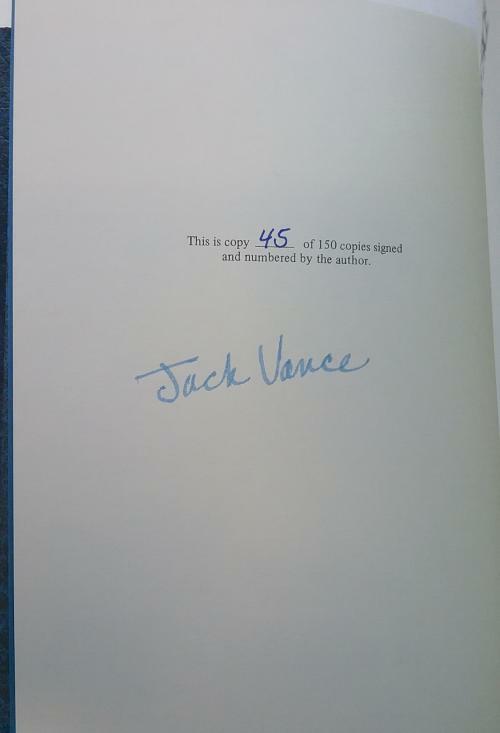 The Face by Jack Vance (First Edition) Signed Copy #45