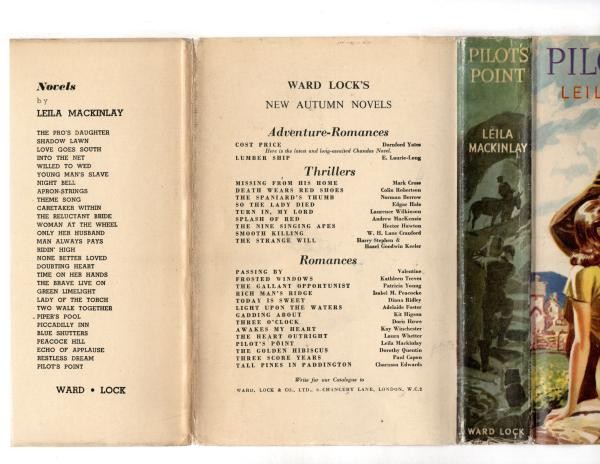 Pilot's Point by Leila Mackinlay (First Edition) Ward File Copy