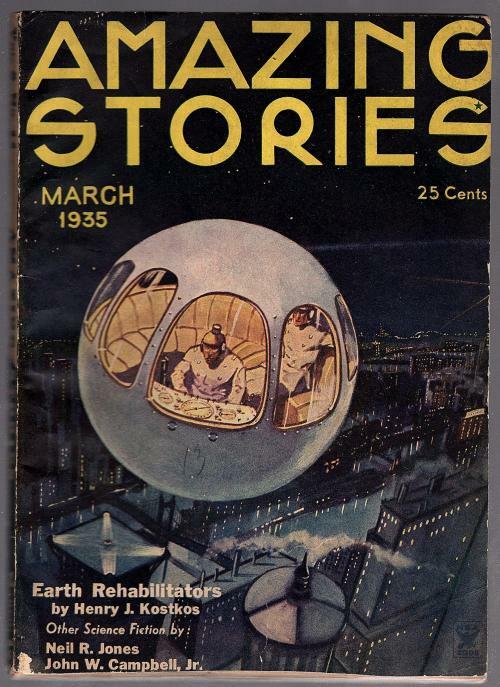 Amazing Stories Mar 1935 Morey Cover, John W. Campbell Jr., Ed Earl Repp