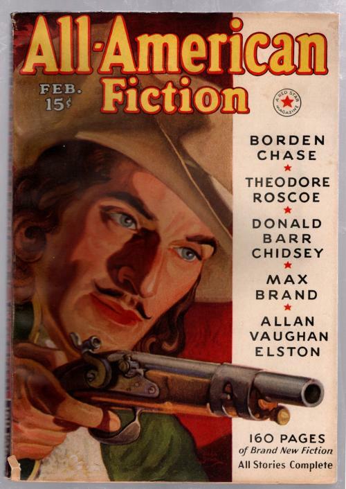 All-American Fiction Feb 1938 Belarski Cover Art; Max Brand Pulp