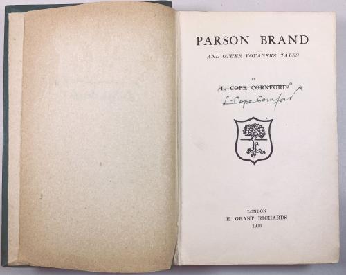 Parson Brand and Other Voyagers' Tales by L. Cope Cornford (First Edition) Si...