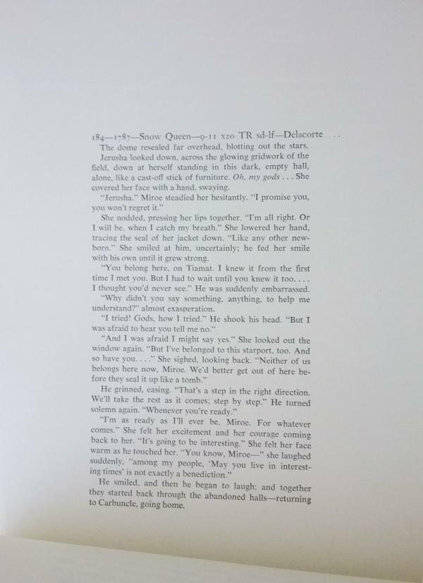 The Snow Queen (Long Unbound Galleys) by Joan D. Vinge Signed Hugo and Nebula...