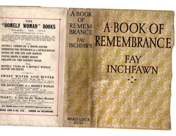 A Book of Remembrance by Fay Inchfawn (First Edition) Publisher's Copy