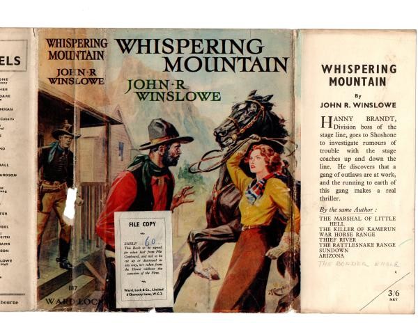 Whispering Mountain by John R. Winslowe (First Edition) File Copy