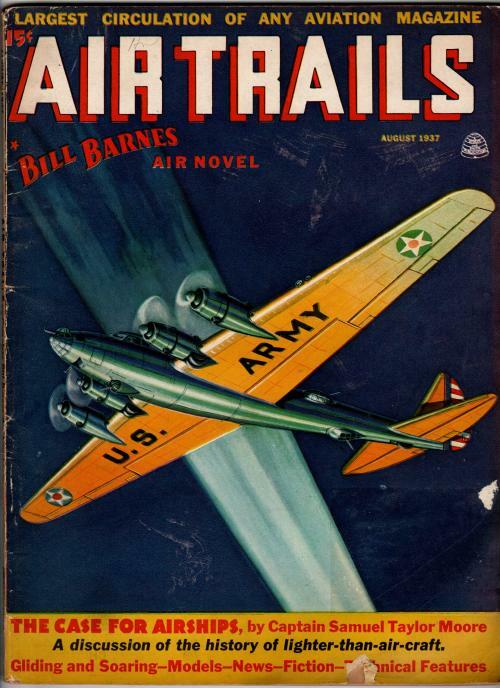 Air Trails Aug 1937 Frank Tinsley Cvr; Bill Barnes Air Novel by George L. Eat...