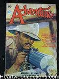 Adventure Oct 1936 Luke Short Machine gun cvr - High Grade