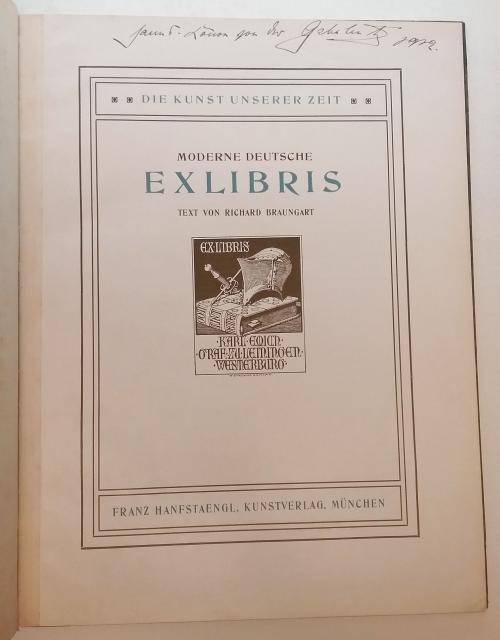 Moderne Deutsche Exlibris by Richard Braungart (German Text) Bookplates