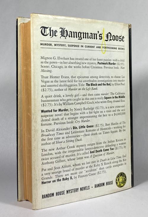 Postmark Murder by Mignon G. Eberhart (First Edition) Signed Letter