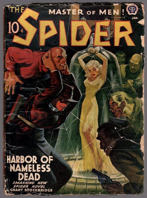 The Spider Jan 1941 Rafael DeSoto Bondage Torture Cvr Doc Turner story