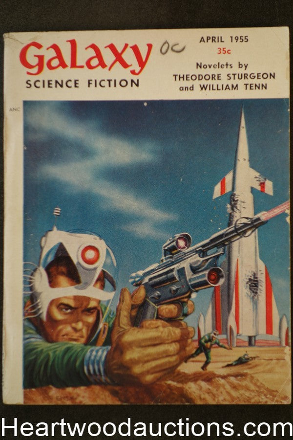 Galaxy Science Fiction Apr 1955 Emsh Cvr, Pohl, Sturgeon, Tenn, sheckley