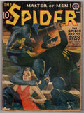 The Spider Nov 1940 DeSoto Cvr Good Girl Art vs reptile Men - Trimmed