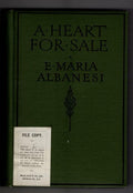 A Heart for Sale by E. Maria Albanesi (First Edition) File Copy