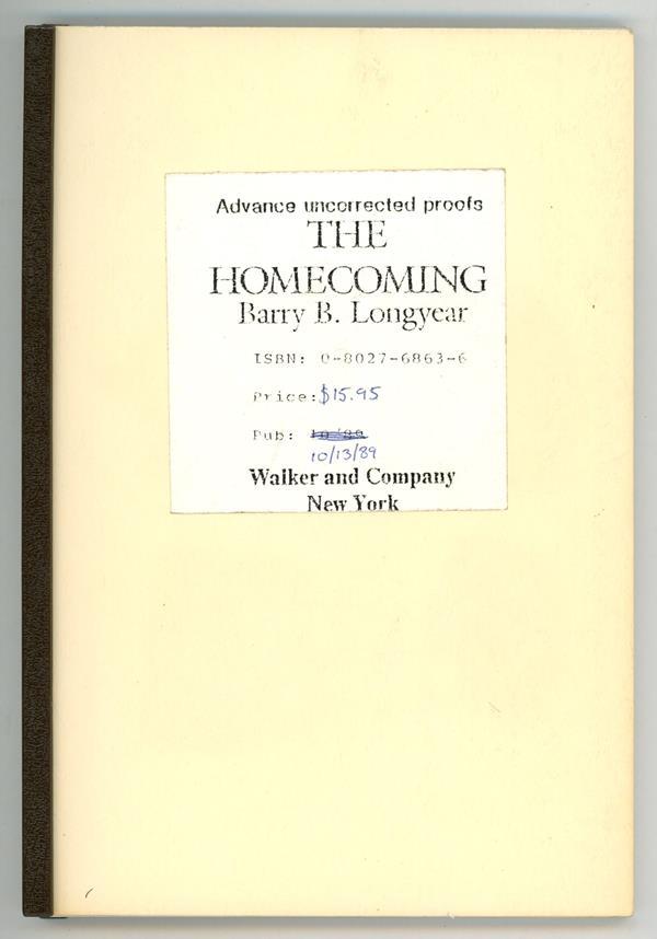 The Homecoming by Barry Longyear Scarce ARC/uncorrected proofs (SOFTCOVER)