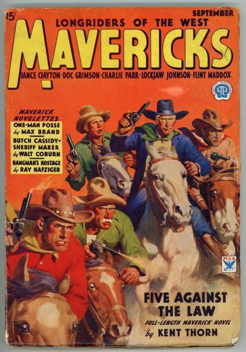 Mavericks Sep 1934 FIRST; Max Brand; 1st app of the Mavericks Pulp