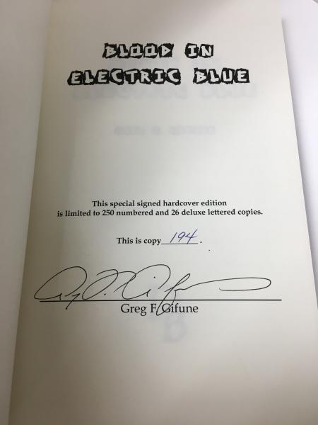 Blood in Electric Blue by Greg F. GiFune (First Edition) LTD Signed