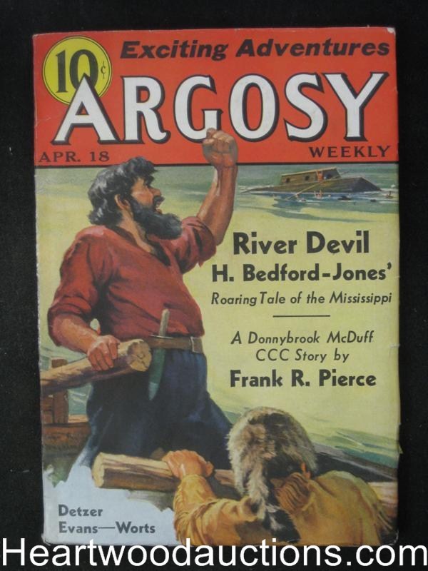 Argosy Apr 18, 1936 Gillian Hazeltine Story, HB Jones Cvr Story - High Grade