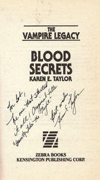The Vampire Legacy (First Three Novels) First Printing Signed