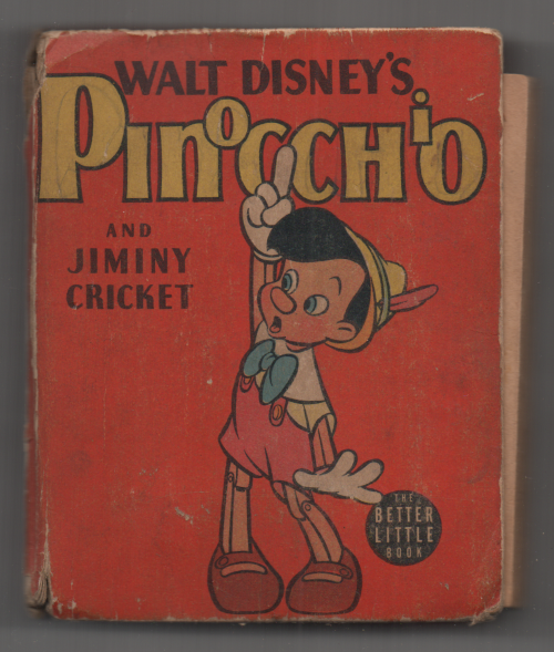 Pinocchio and Jiminy Cricket by Walt Disney, Big Little Book #1435