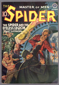 The Spider Oct 1939 First DeSoto SPIDER Cvr, GGA bondage - Pulp Trimmed