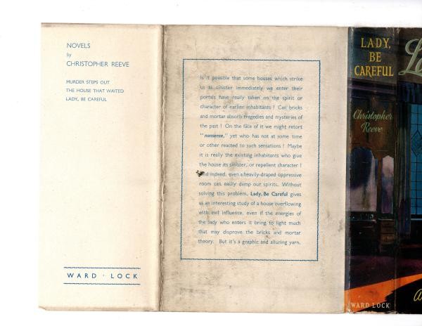 Lady, Be Careful by Christopher Reeve (First Edition) Hubin Listed, File Copy