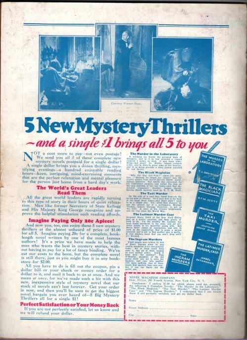 Amazing Stories Nov 1929 Wesso Cvr; Allen S. &amp; Otis A. Kline, Bob Dean ill.