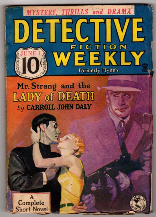 Detective Fiction Weekly Jun 1 1935 Pulp Tommy Gun Cover