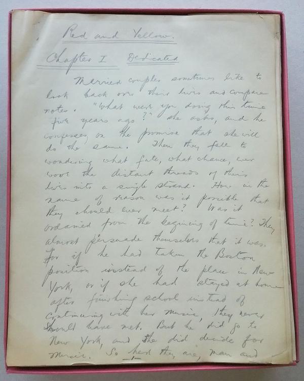 Red and Yellow by John Taine (Eric Temple Bell) Holograph Manuscript 1925