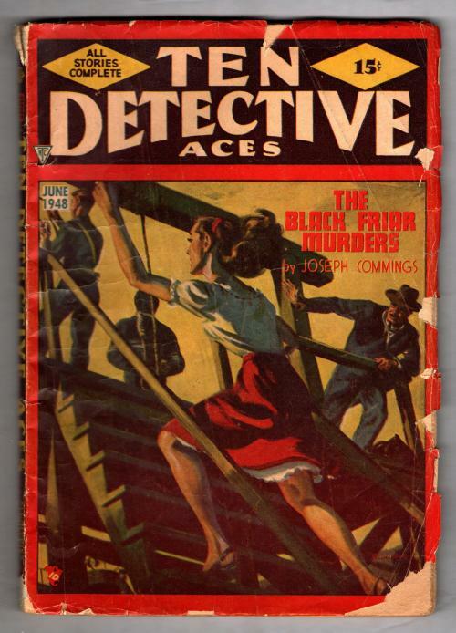 Ten Detective Aces Jun 1948 Pulp Commings "The Black Friar Murders"
