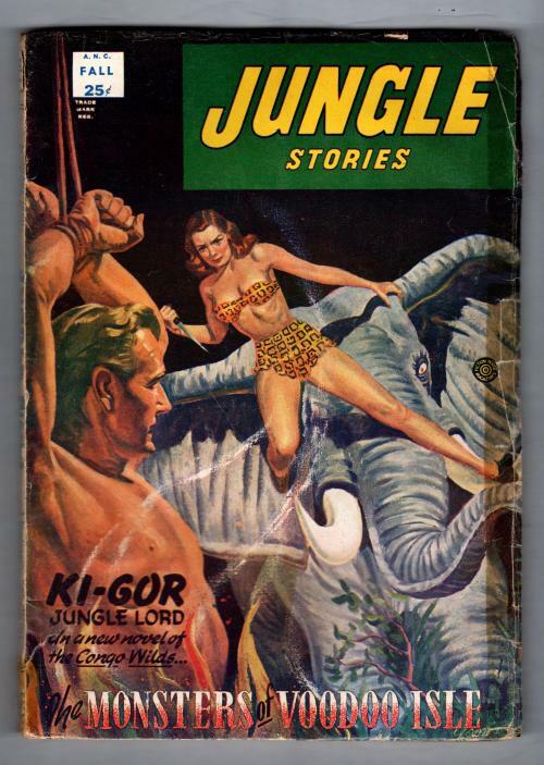 Jungle Stories 1952 Fall Male Bondage/GG Cvr; Drummond; Alexander Wallace